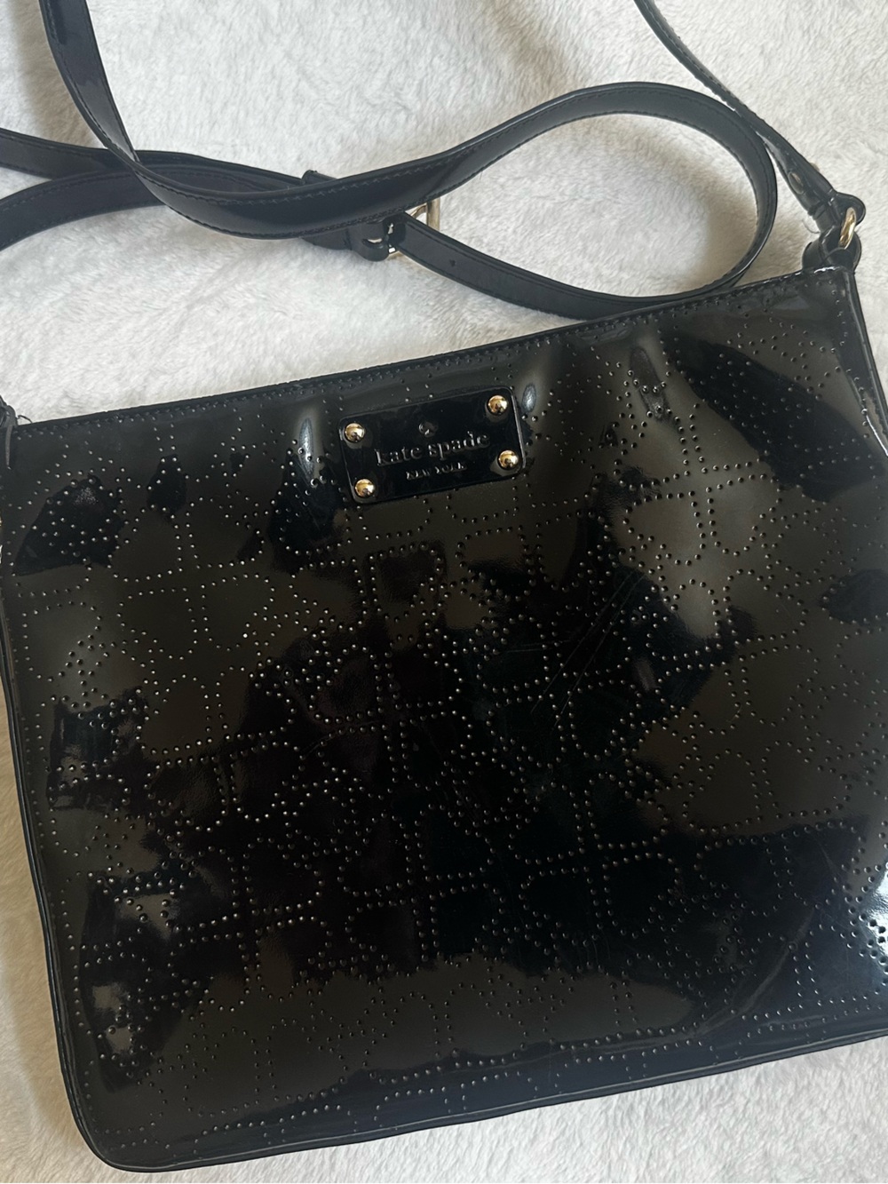 Kate Spade Black Patent Leather Crossbody Bag